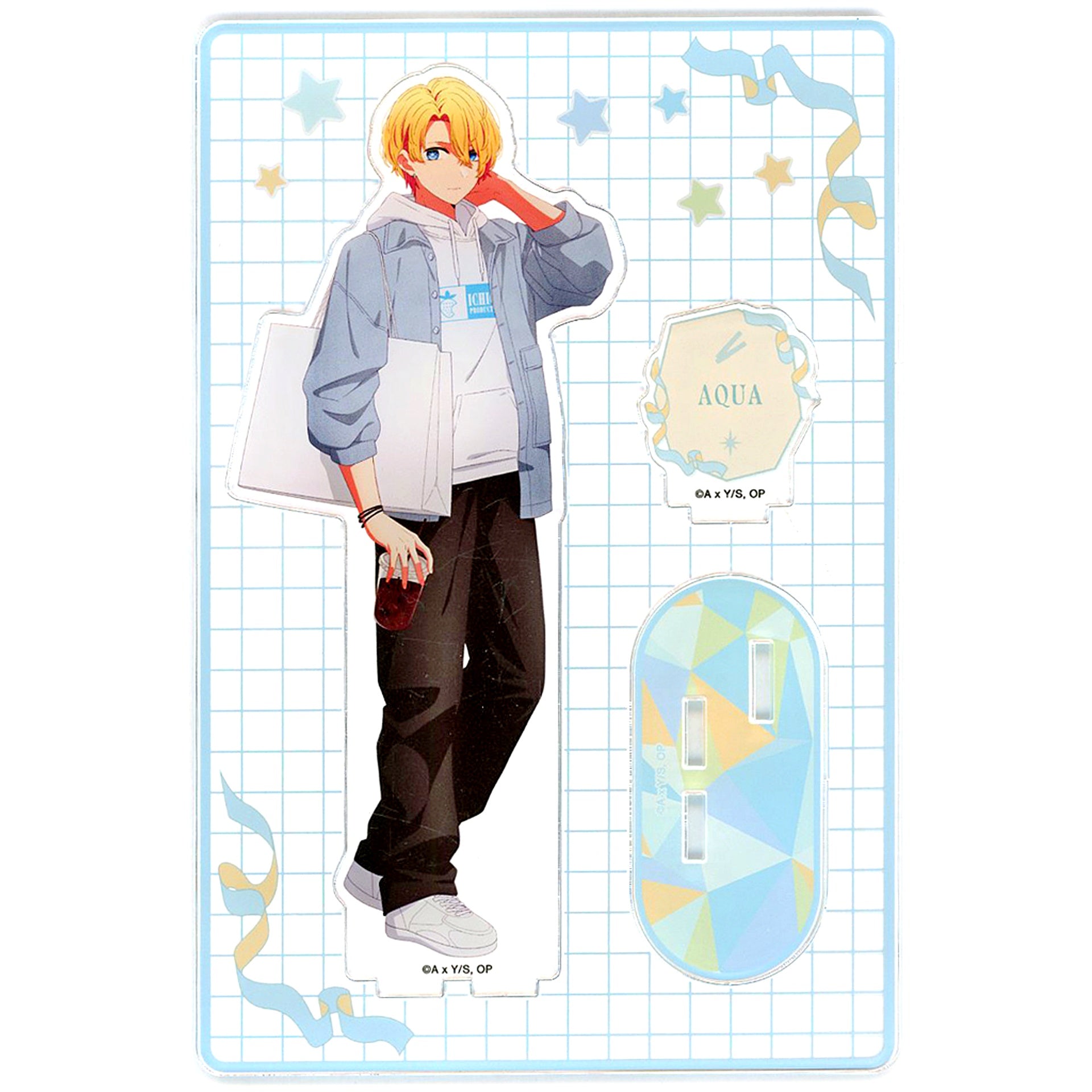 Aqua Hoshino Oshi no Ko Illustration Shopping Ver. BIG Acrylic Stand with Parts [USED]