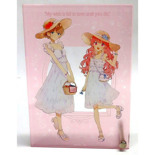 Shiina Totsuki and Mimi Kagari Picnic Version Mini Acrylic Art My Wish is to Fall In Love Until You Die Pop Up Store [USED]