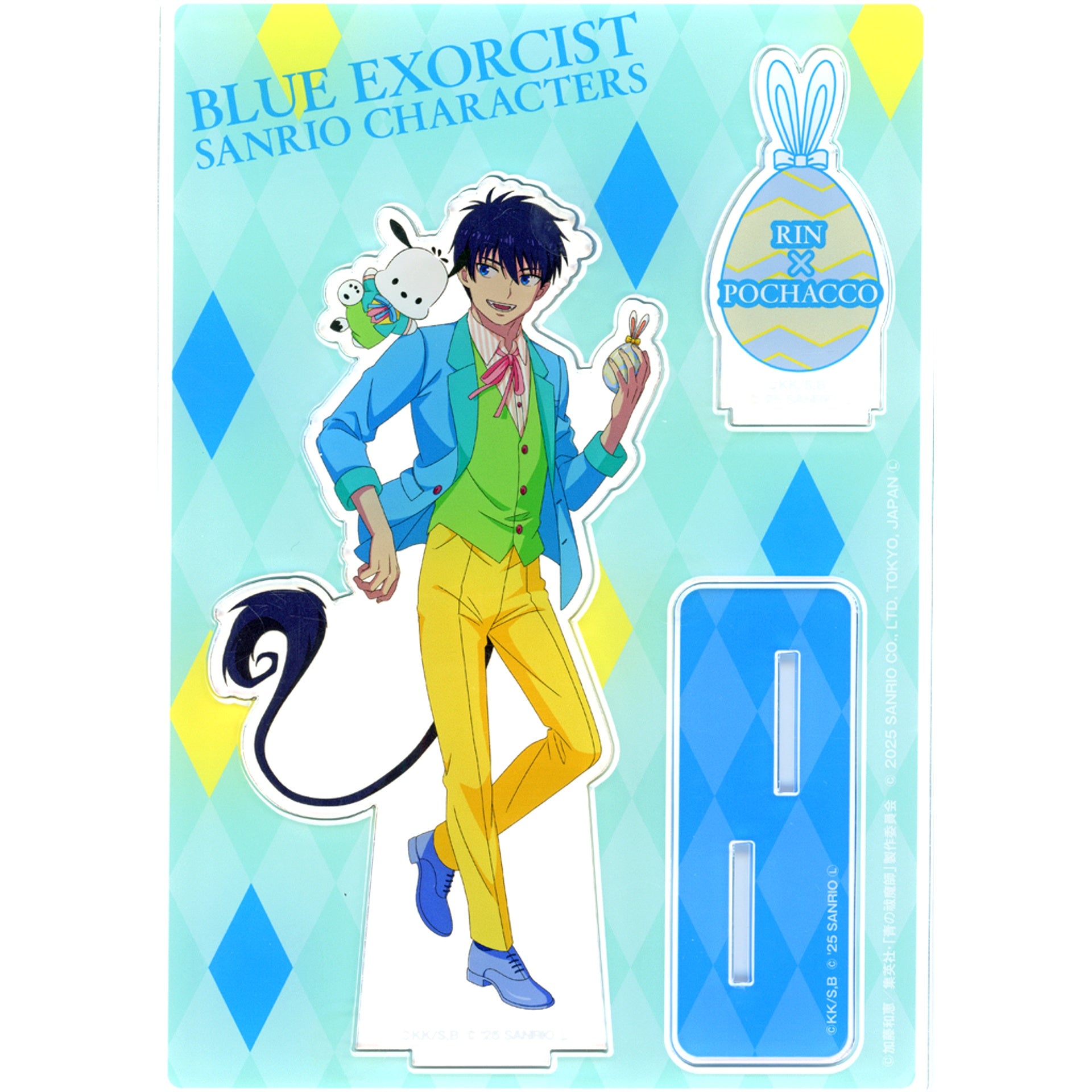 Rin Okumura & Pochacco BIG Acrylic Stand Blue Exorcist The Blue Night Saga x Sanrio Characters and GALLERY Collaboration Cafe [USED]
