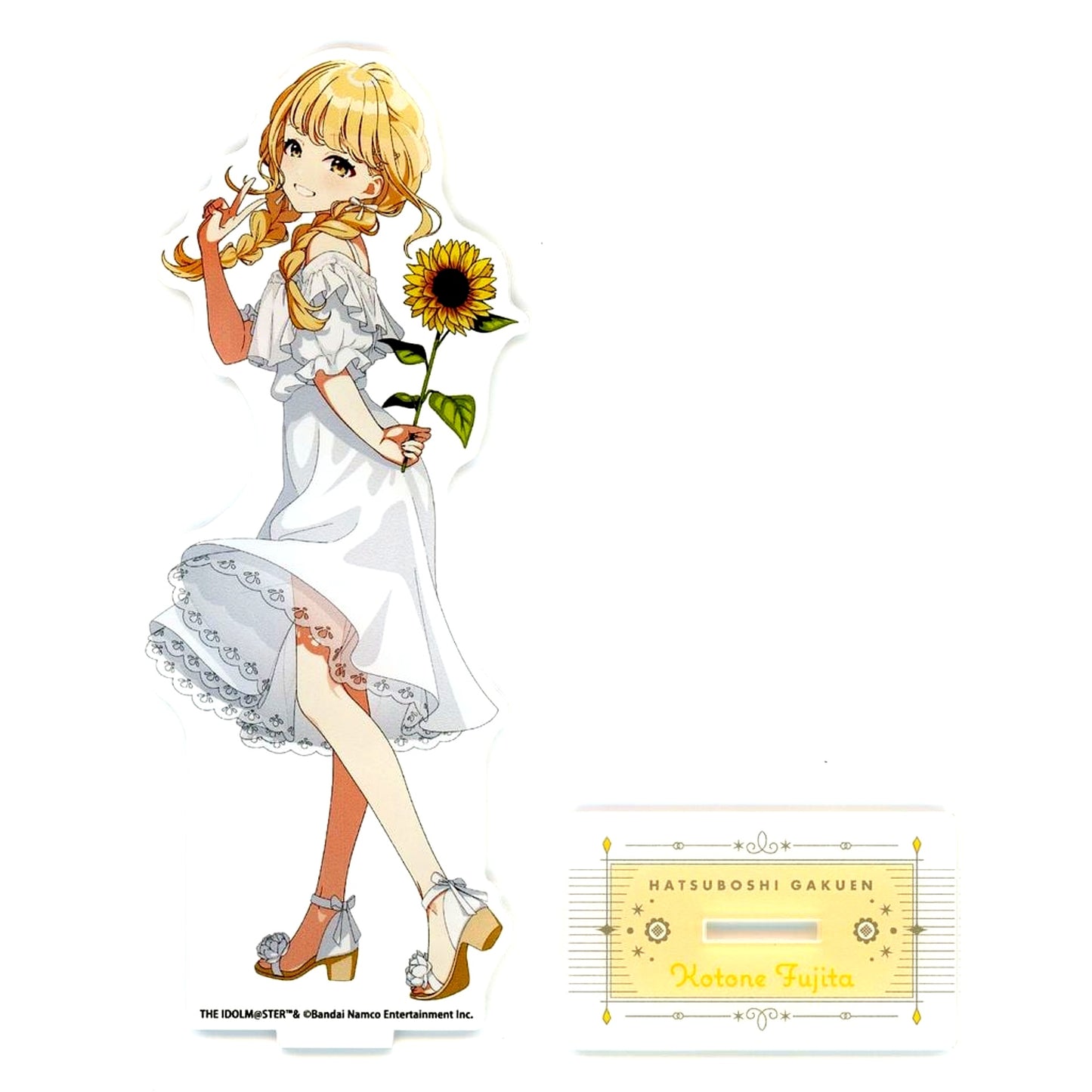Kotone Fujita Gakuen Idolmaster POP UP SHOP sunflower ver. Deca Acrylic Stand [USED]