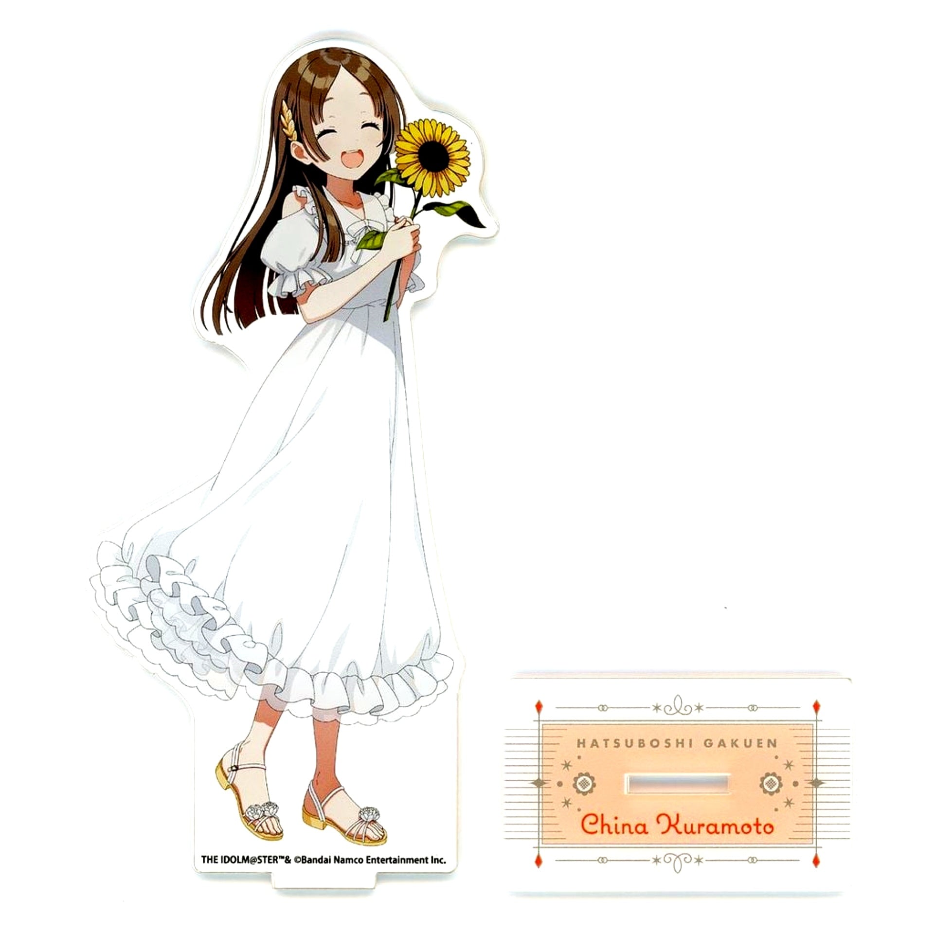 China Kuramoto Gakuen Idolmaster POP UP SHOP sunflower ver. Deca Acrylic Stand [USED]