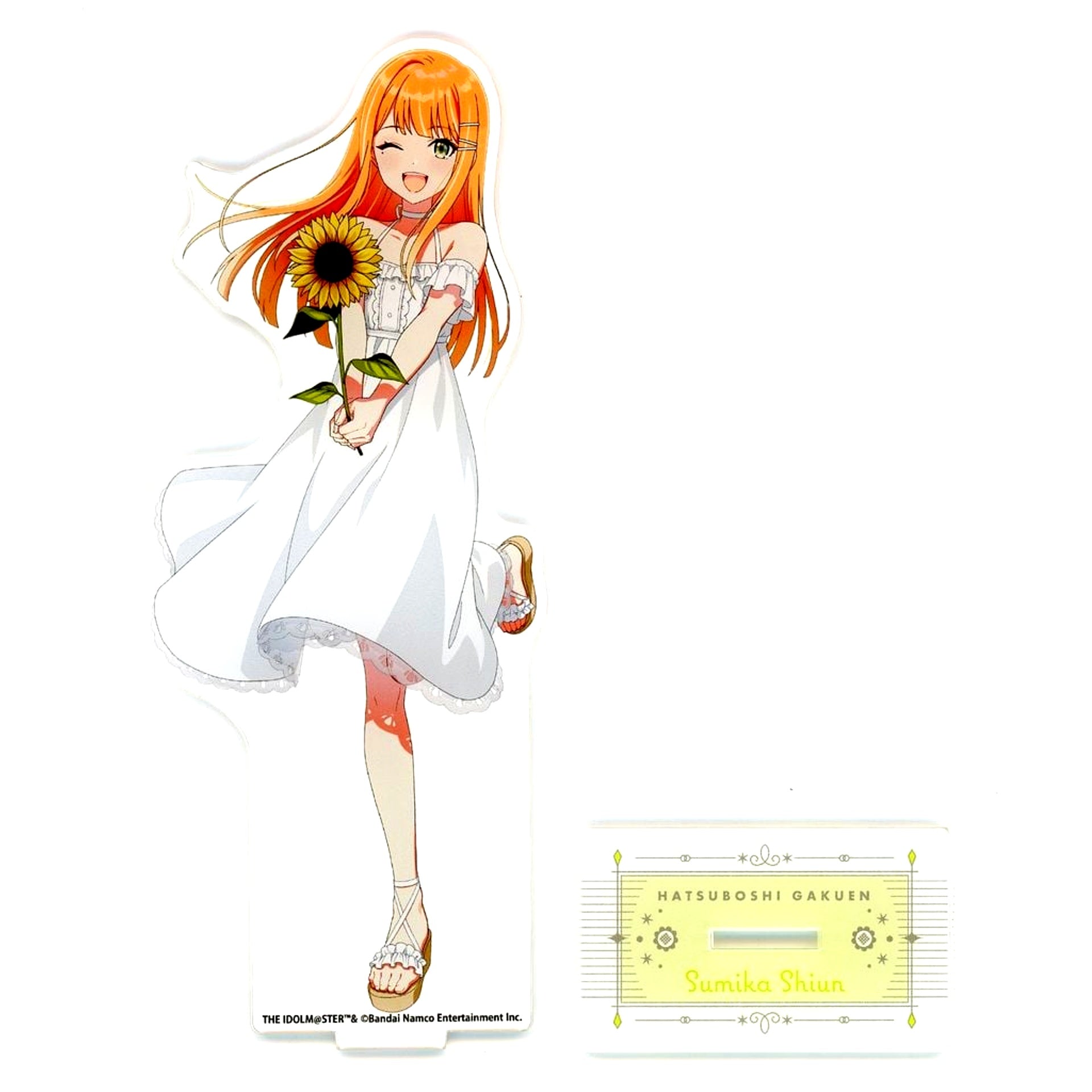 Sumika Shiun Gakuen Idolmaster Big Acrylic Stand Sunflower Ver. POP UP SHOP [USED]