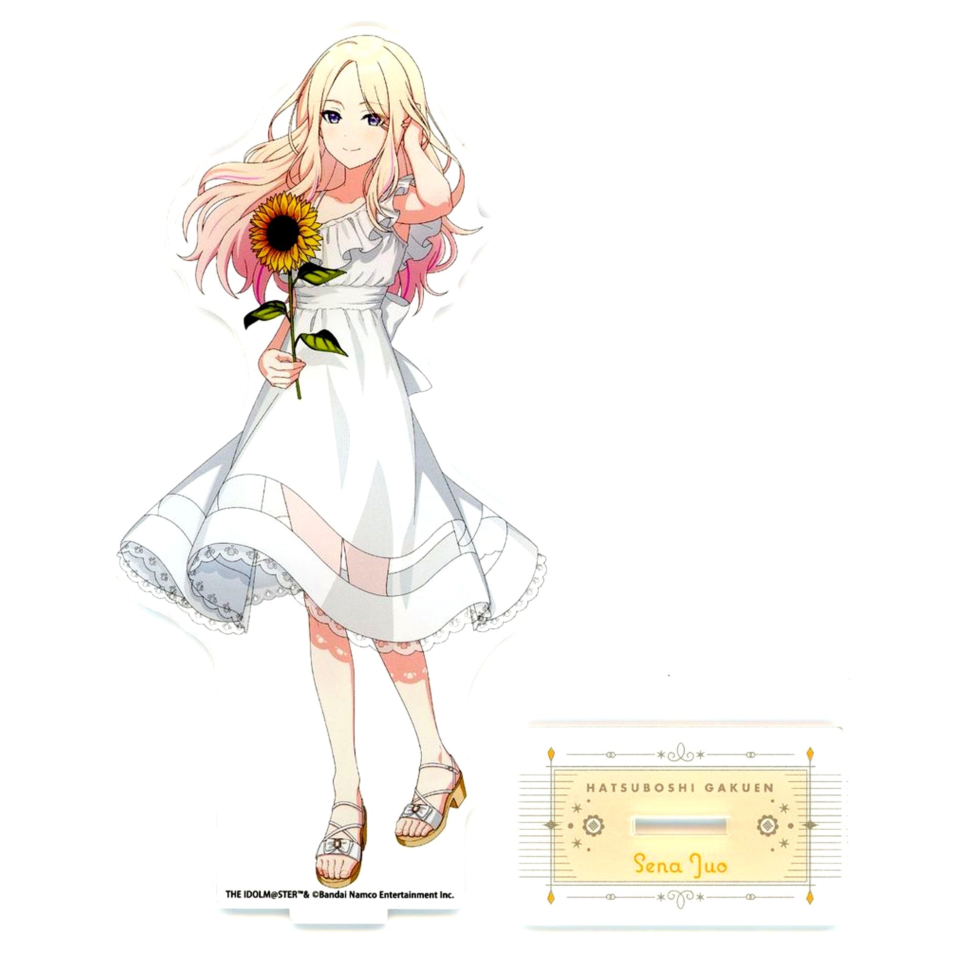 Sena Juo Sunflower Ver. Gakuen Idolmaster Pop Up Shop Big Acrylic Stand [USED]
