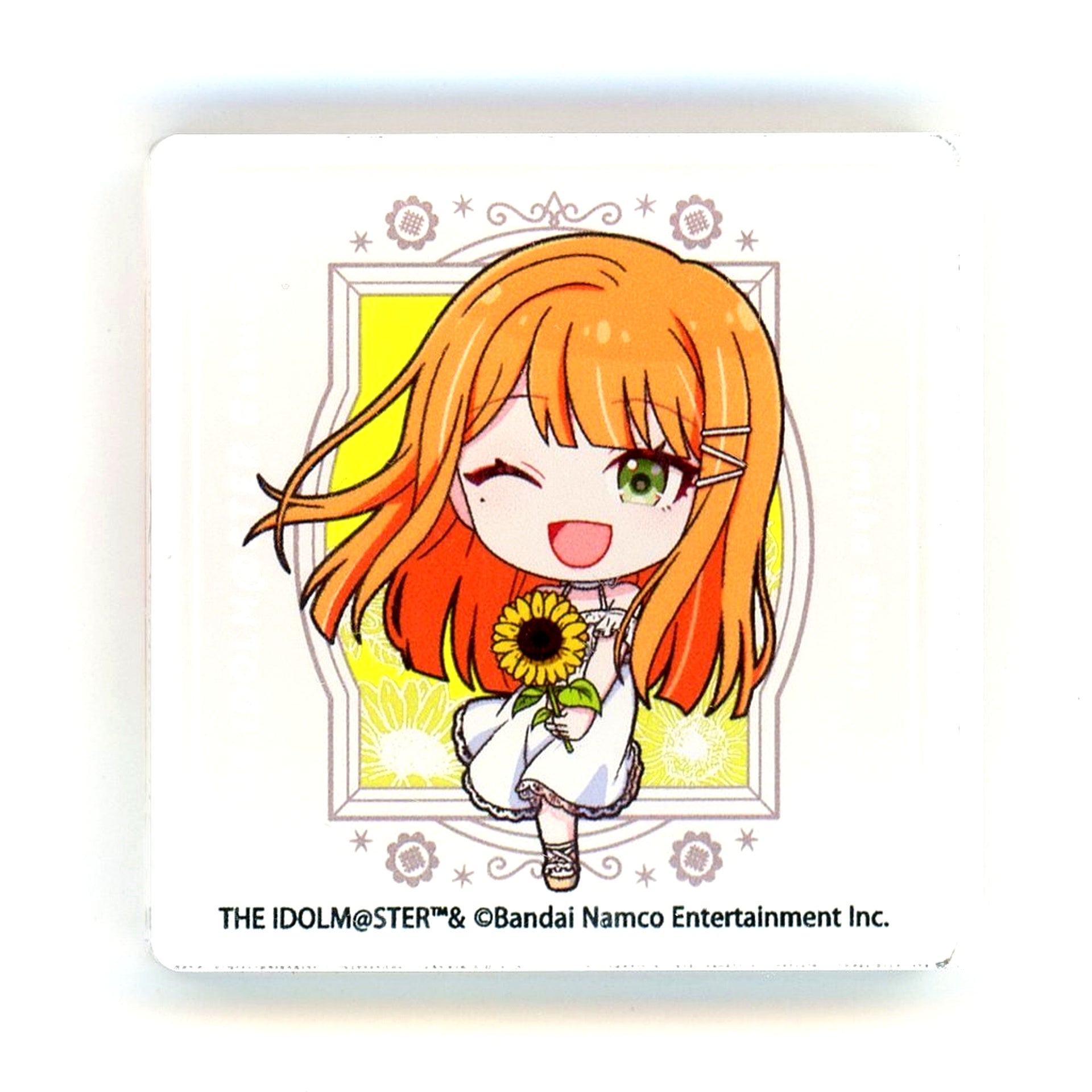 Sumika Shiun Gakuen Idolmaster Pop Up Shop Acrylic Block Sunflower Mini Character Ver. [USED]