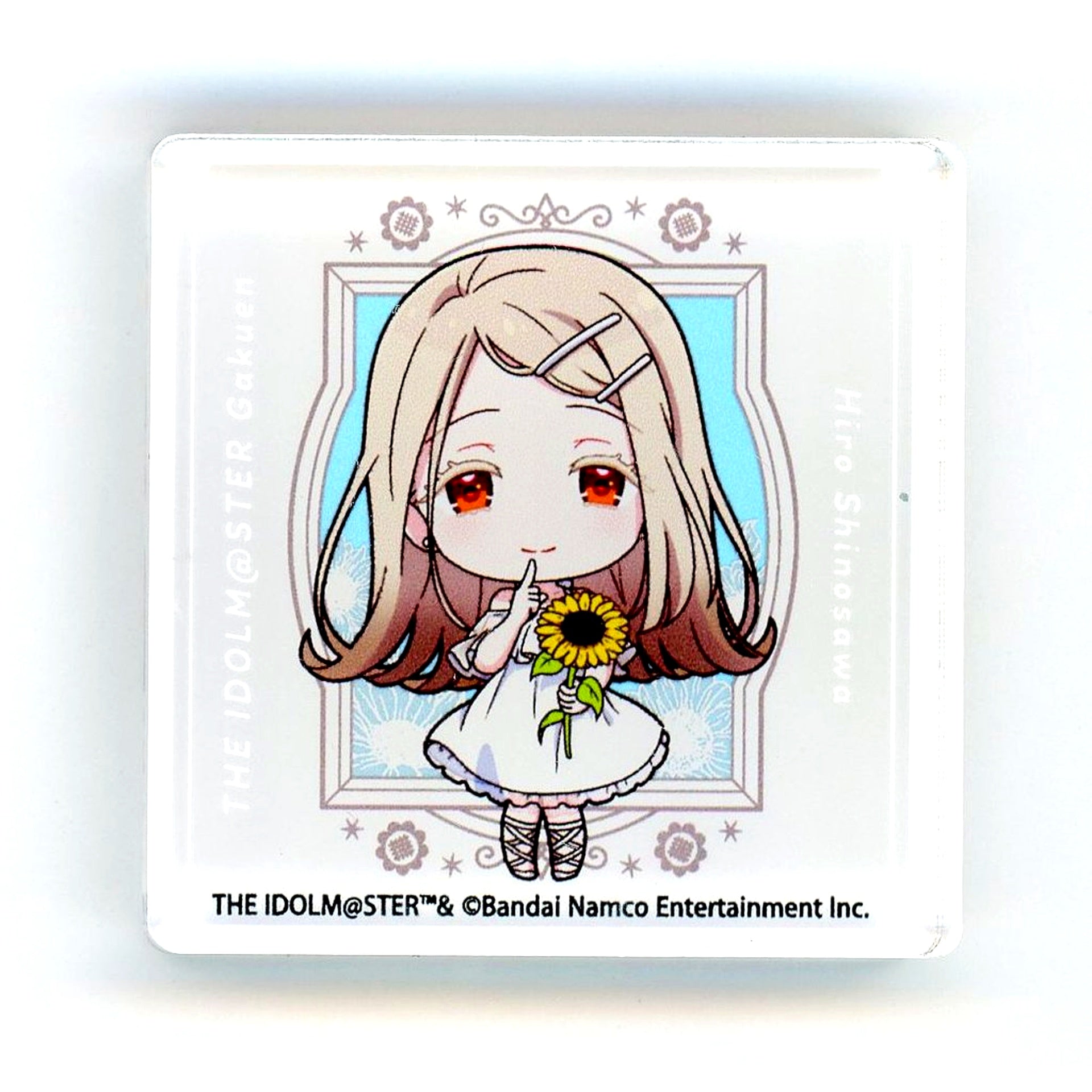 Hiro Shinosawa Gakuen Idolmaster Pop Up Shop Acrylic Block Sunflower Mini Character Ver. [USED]