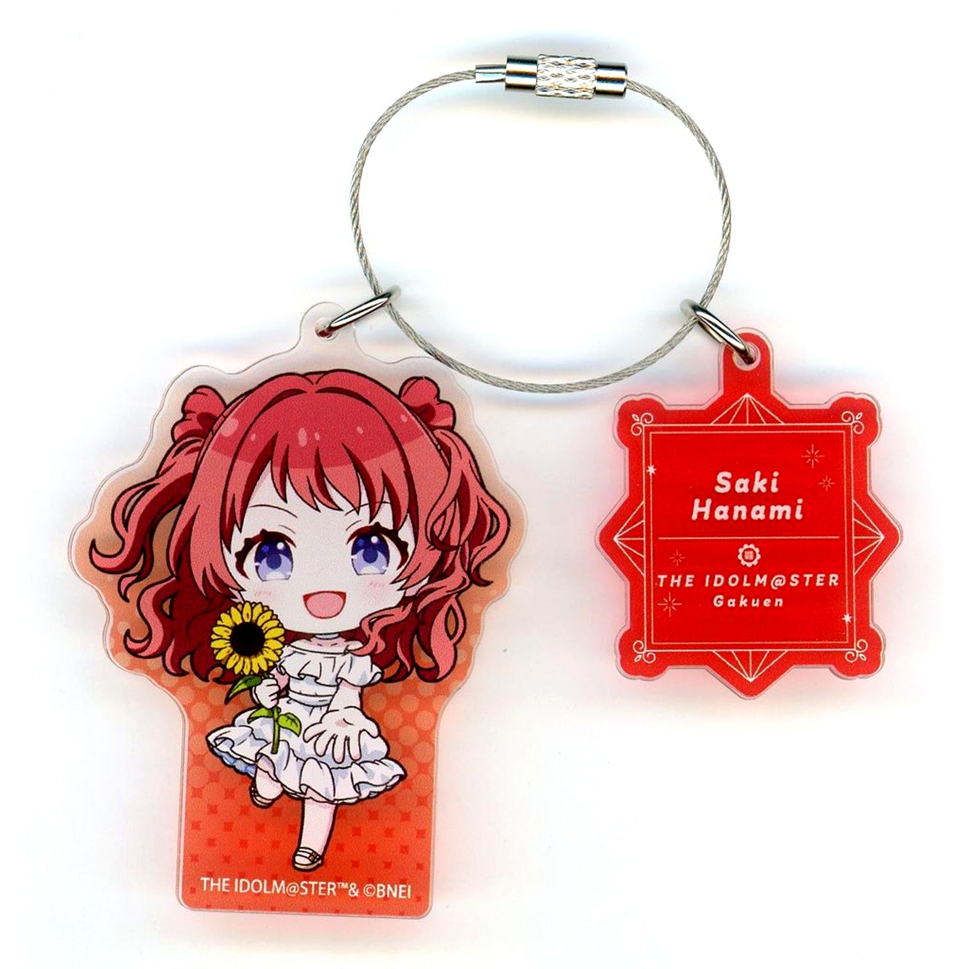 Saki Hanami Wire Keychain Sunflower Mini Character Ver. Gakuen Idolmaster POP UP SHOP [USED]