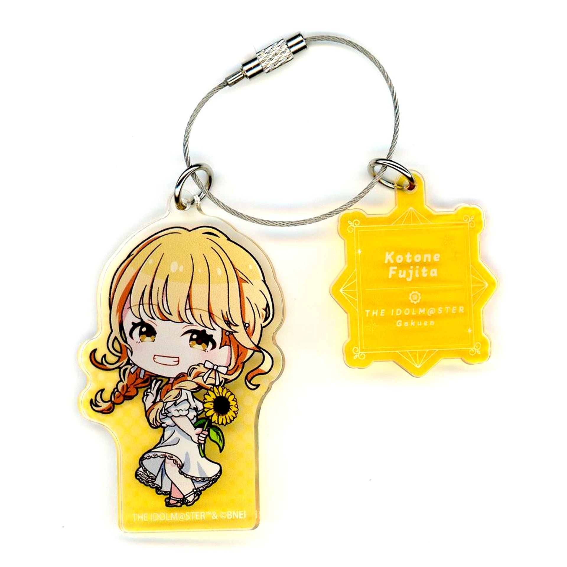 Kotone Fujita Gakuen Idolmaster Wire Keychain sunflower Mini Character Ver. POP UP SHOP [USED]