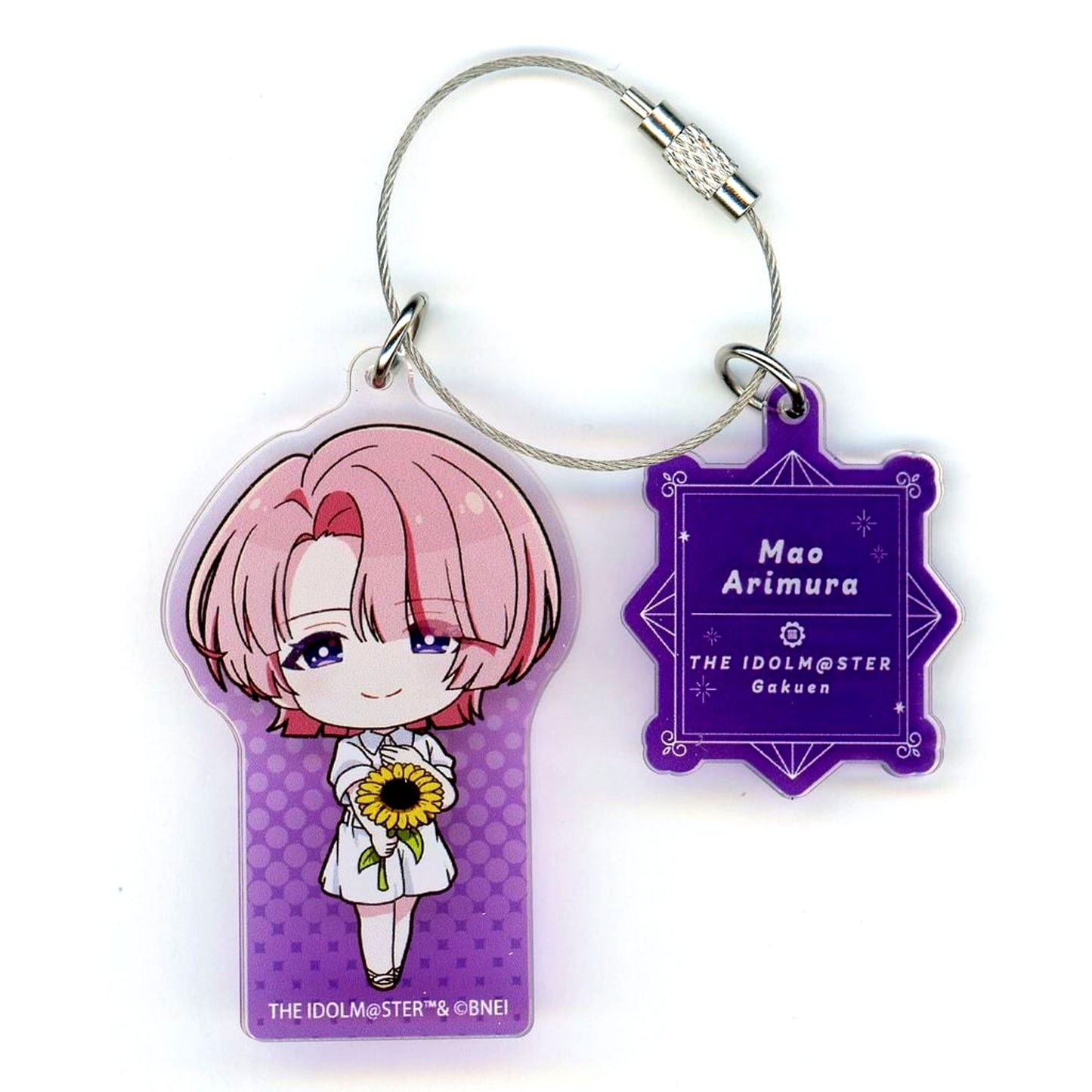Mao Arimura Gakuen Idolmaster Wire Keychain sunflower Mini Character Ver. POP UP SHOP [USED]