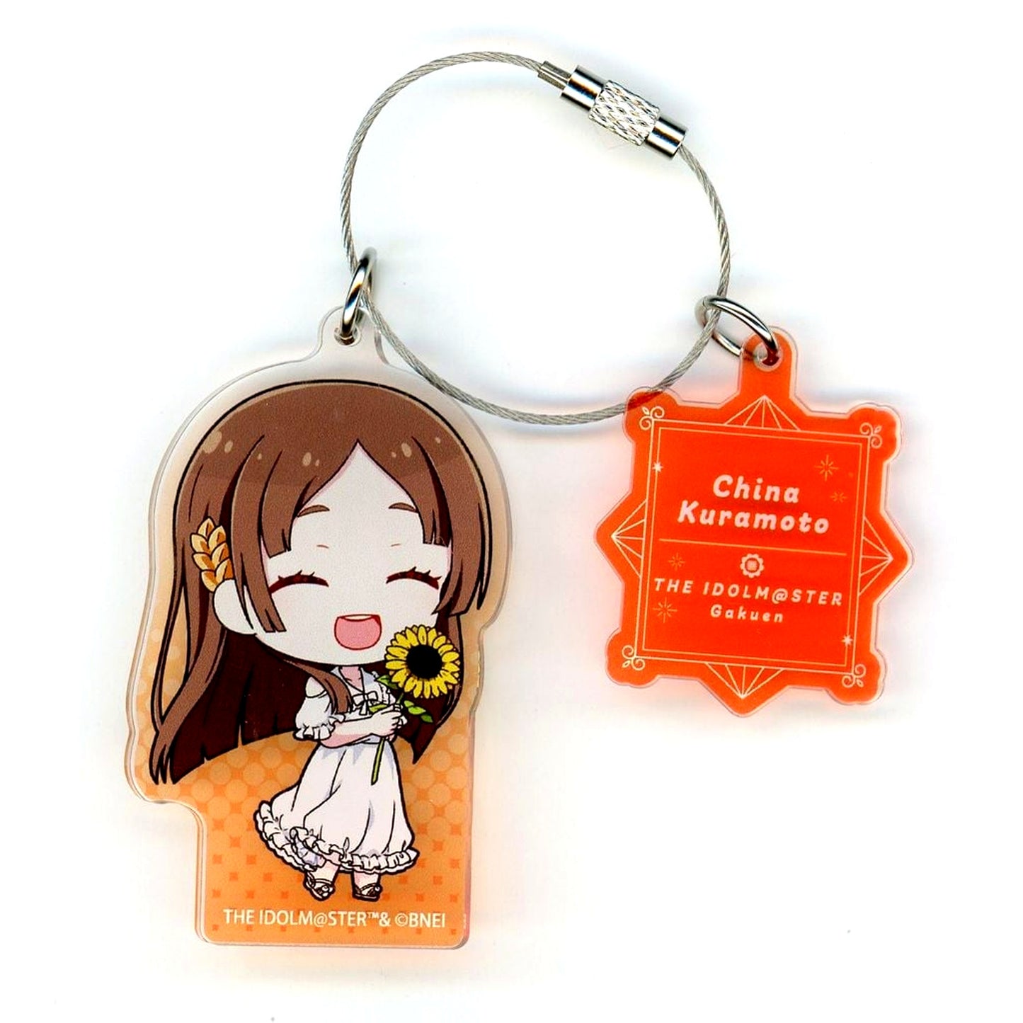 China Kuramoto Gakuen Idolmaster Wire Keychain sunflower Mini Character Ver. POP UP SHOP [USED]