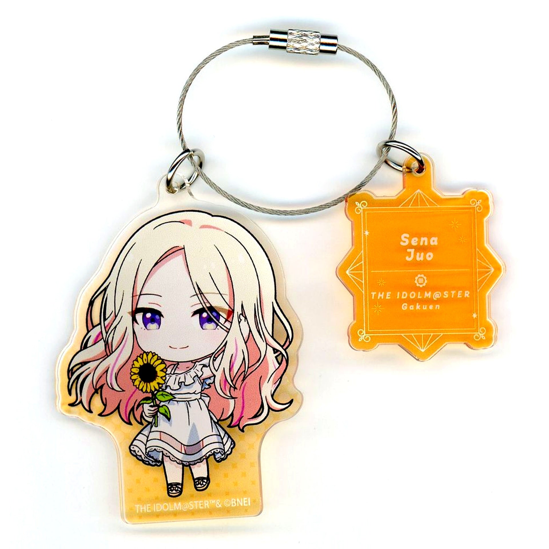 Sena Juo Gakuen Idolmaster Wire Keychain sunflower Mini Character Ver. POP UP SHOP [USED]