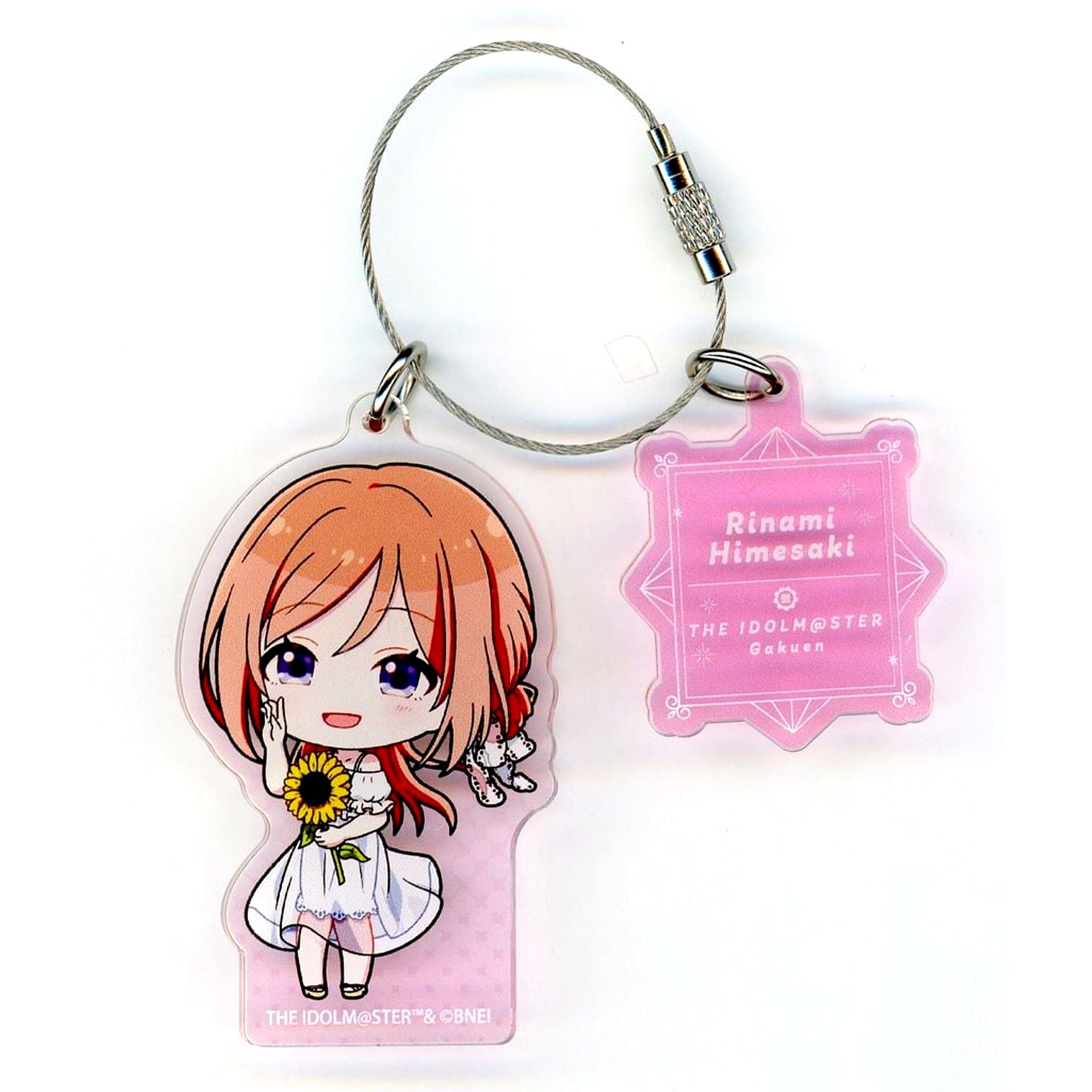 Riina Himesaki Gakuen Idolmaster Wire Keychain sunflower Mini Character Ver. POP UP SHOP [USED]