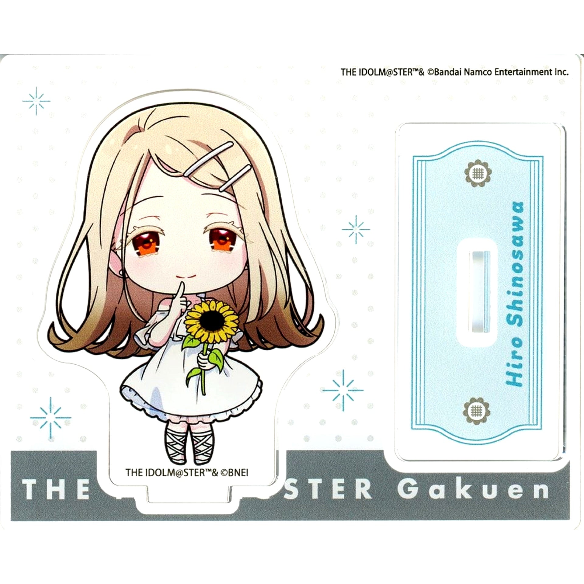 Hiro Shinosawa Gakuen Idolmaster Acrylic Stand sunflower Mini Character Ver [USED]
