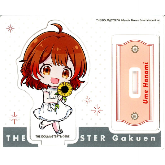 Ume Hanami Gakuen Idolmaster POP UP SHOP sunflower Mini Character ver. Acrylic Stand [USED]