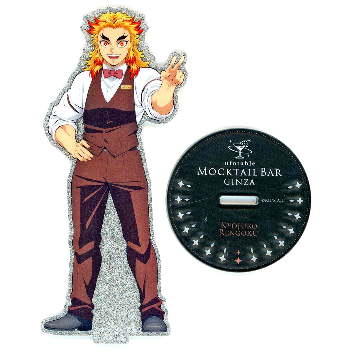 Kyojuro Rengoku Double-sided Acrylic Stand Demon Slayer: Kimetsu no Yaiba x ufotable MOCKTAIL BAR GINZA [USED]