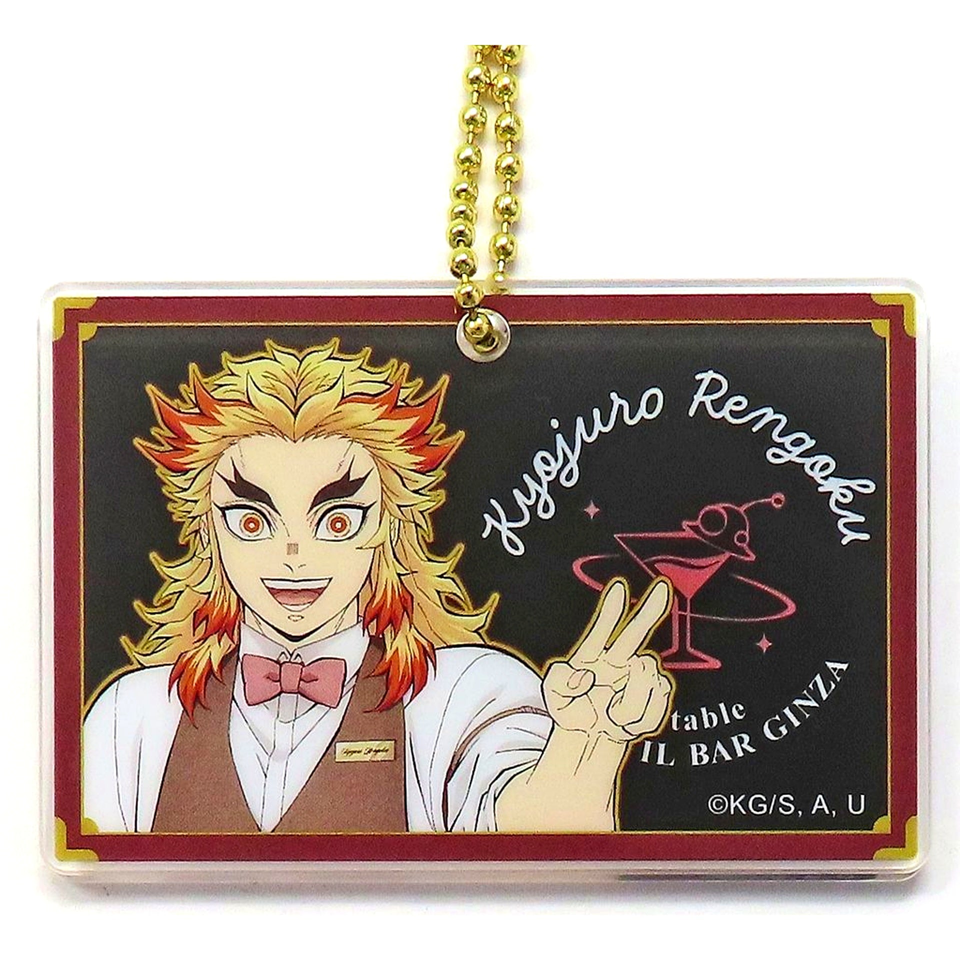 Kyojuro Rengoku Bust Up Horizontal Demon Slayer x ufotable MOCKTAIL BAR GINZA COLLECTION LOTTO Acrylic Charm [USED]