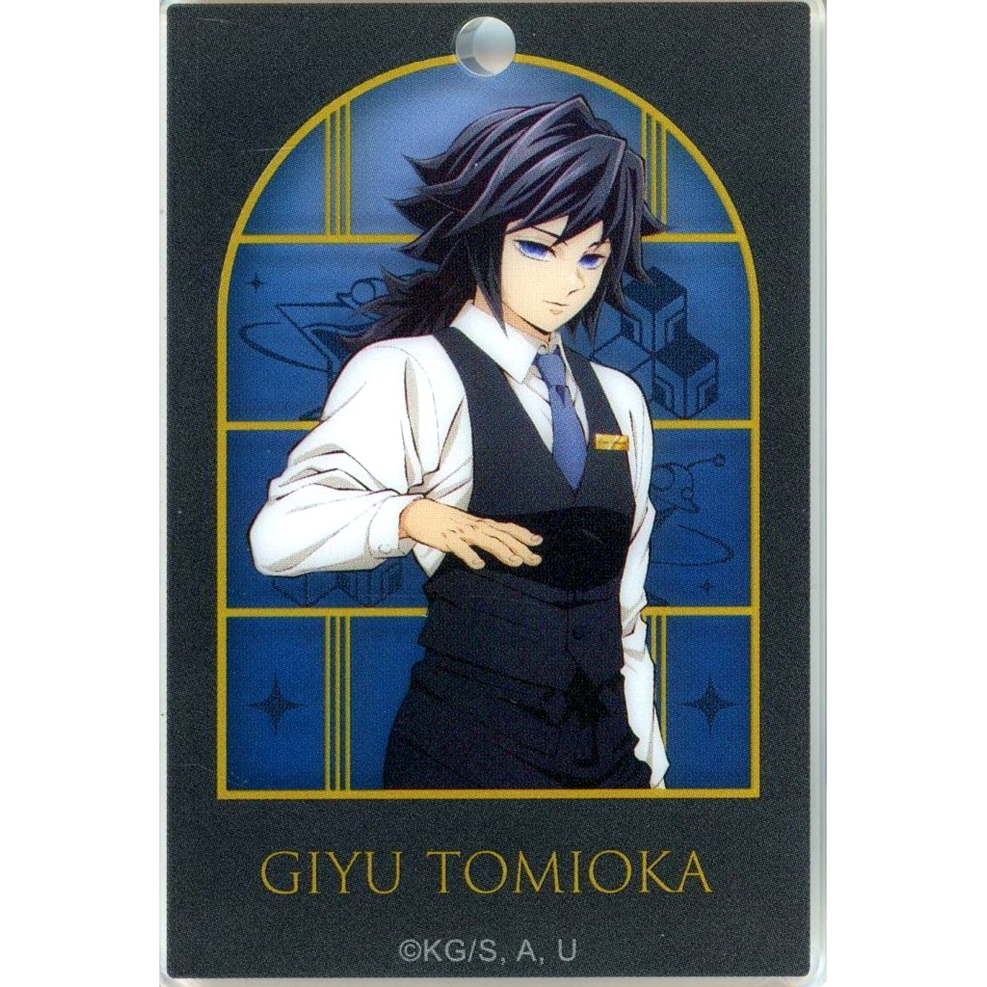 Giyu Tomioka Half Body Front Vertical Demon Slayer Kimetsu no Yaiba Mocktail Bar Ginza Lotto Acrylic Charm [USED]