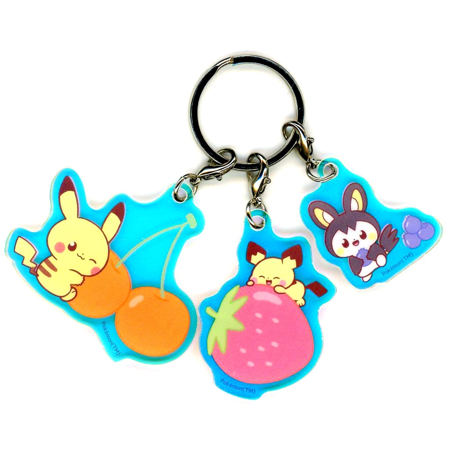 Pikachu Pichu & Emolga Pokemon Pokepeace Aurora Acrylic Keychain [USED]