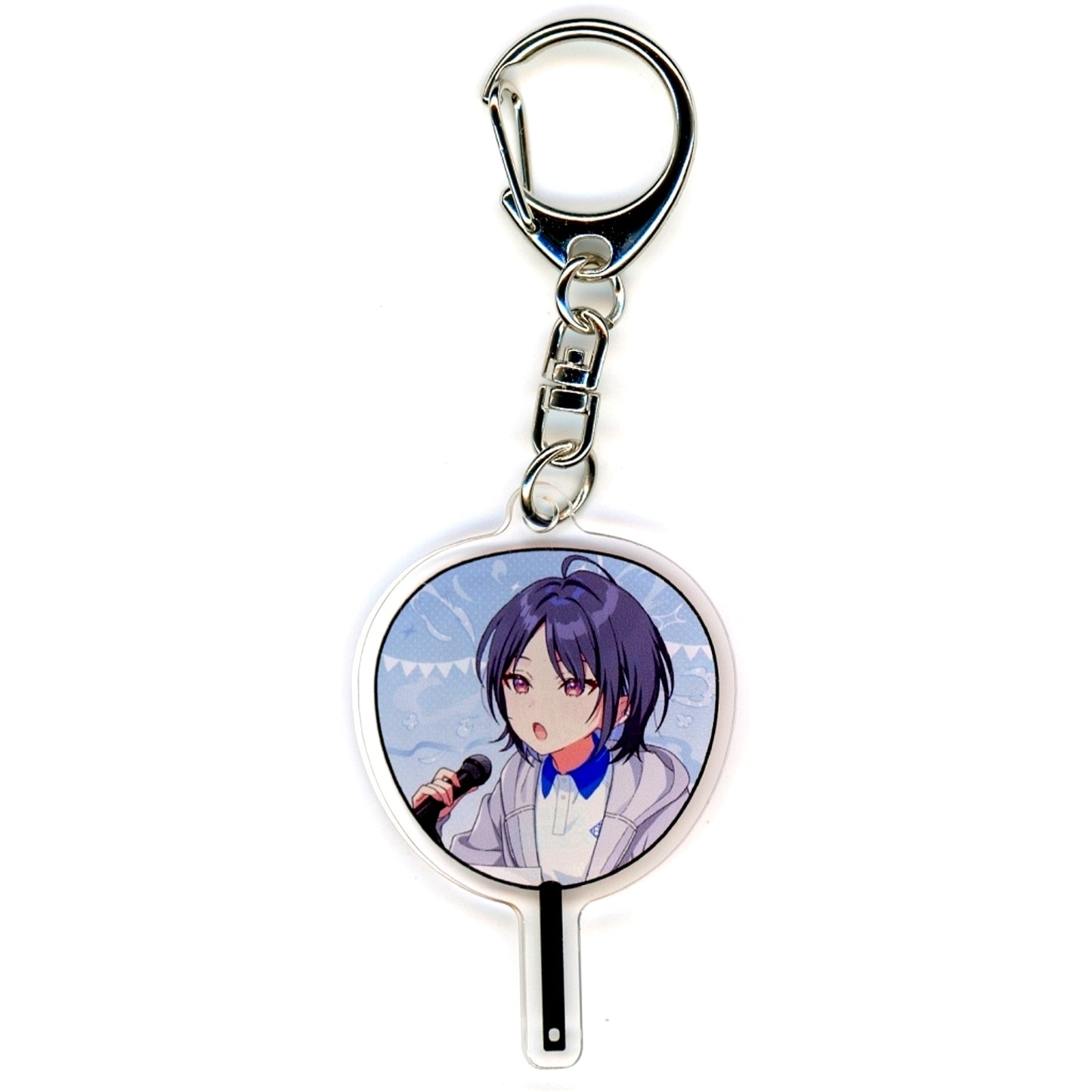 Yu Mashiro Gakuen Idolmaster Official Mini Uchiwa Keychain Class Competition Hatsuboshi Sports Festival [USED]