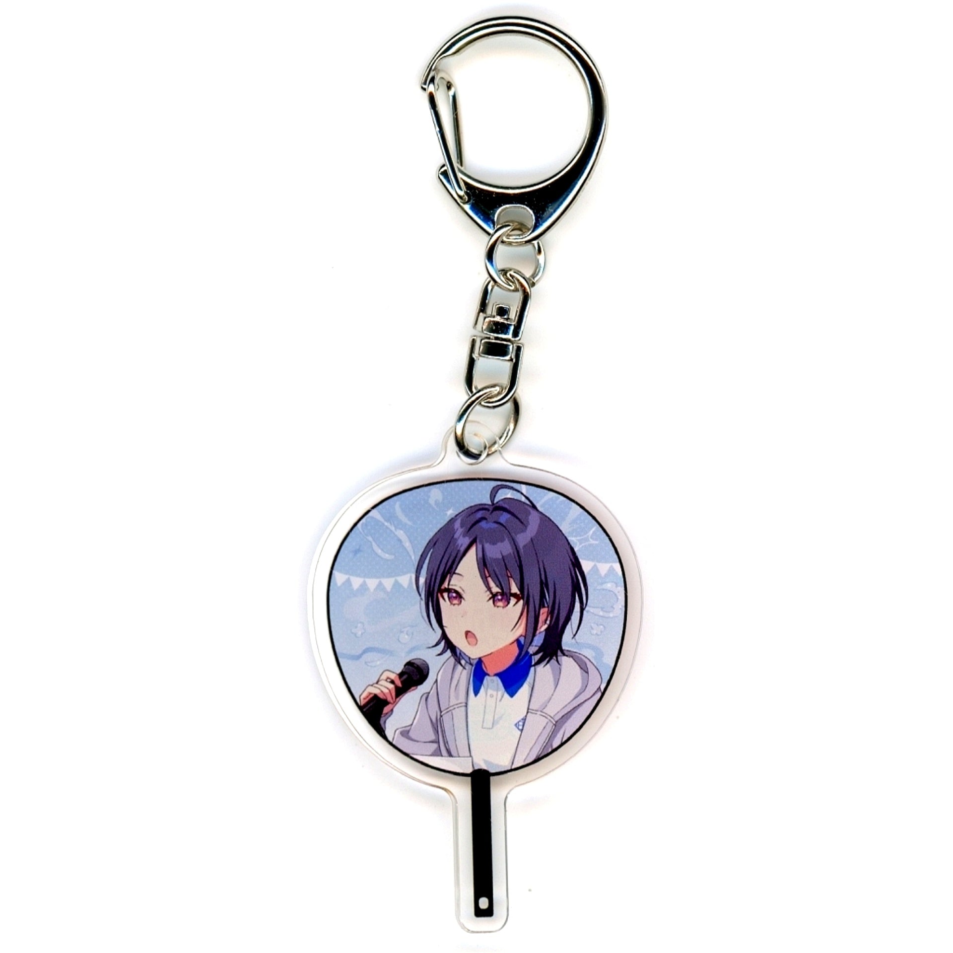 Yu Mashiro Gakuen Idolmaster Official Mini Uchiwa Keychain Class Competition Hatsuboshi Sports Festival [USED]