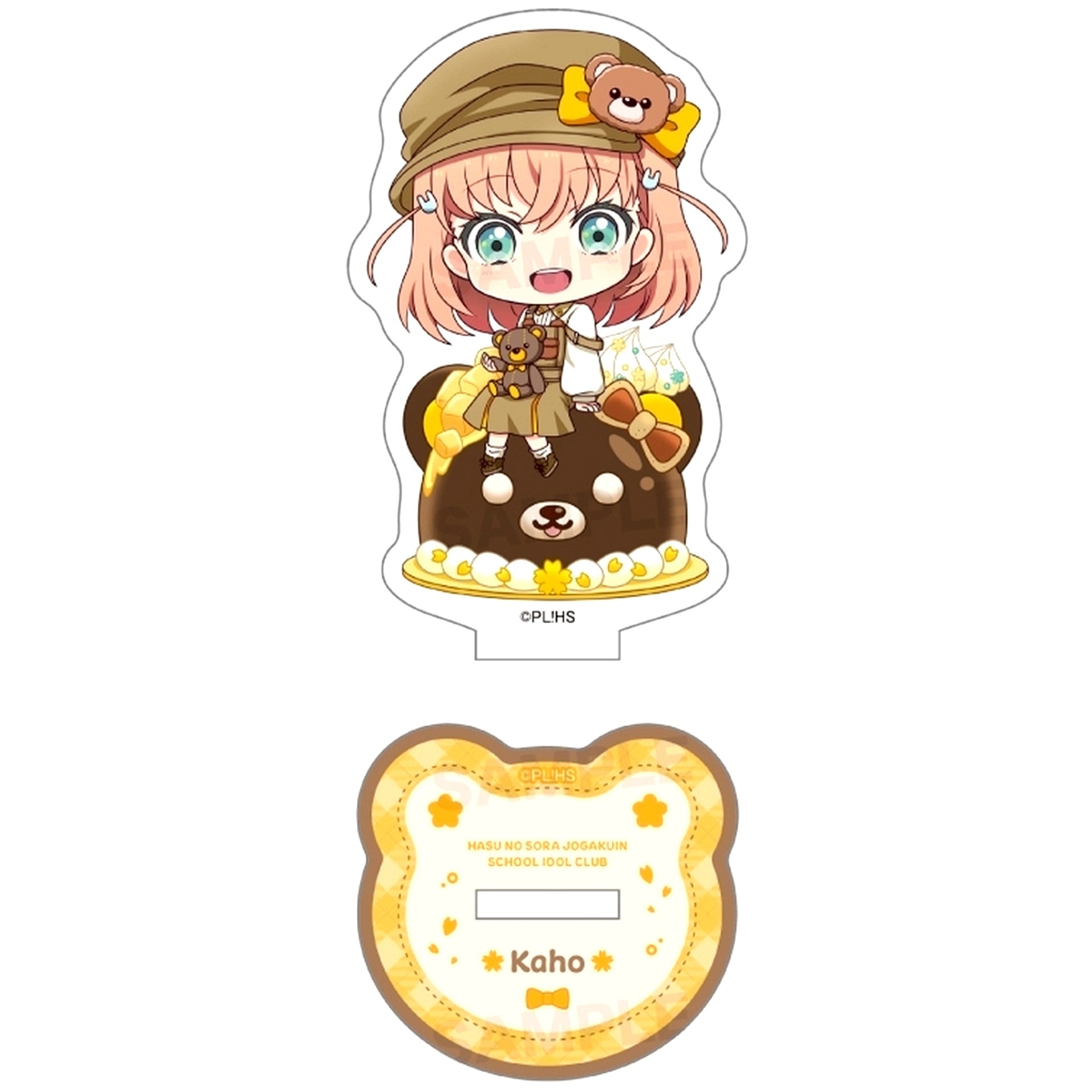 Kaho Hinoshita Love Live! Hasunosora Girls' High School Idol Club Trading Acrylic Stand Chara Dolce Teddy Bear Ver. [USED]