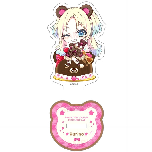 Rurino Osawa Love Live! Hasunosora Girls' High School Idol Club Trading Acrylic Stand Chara Dolce Teddy Bear Ver. [USED]