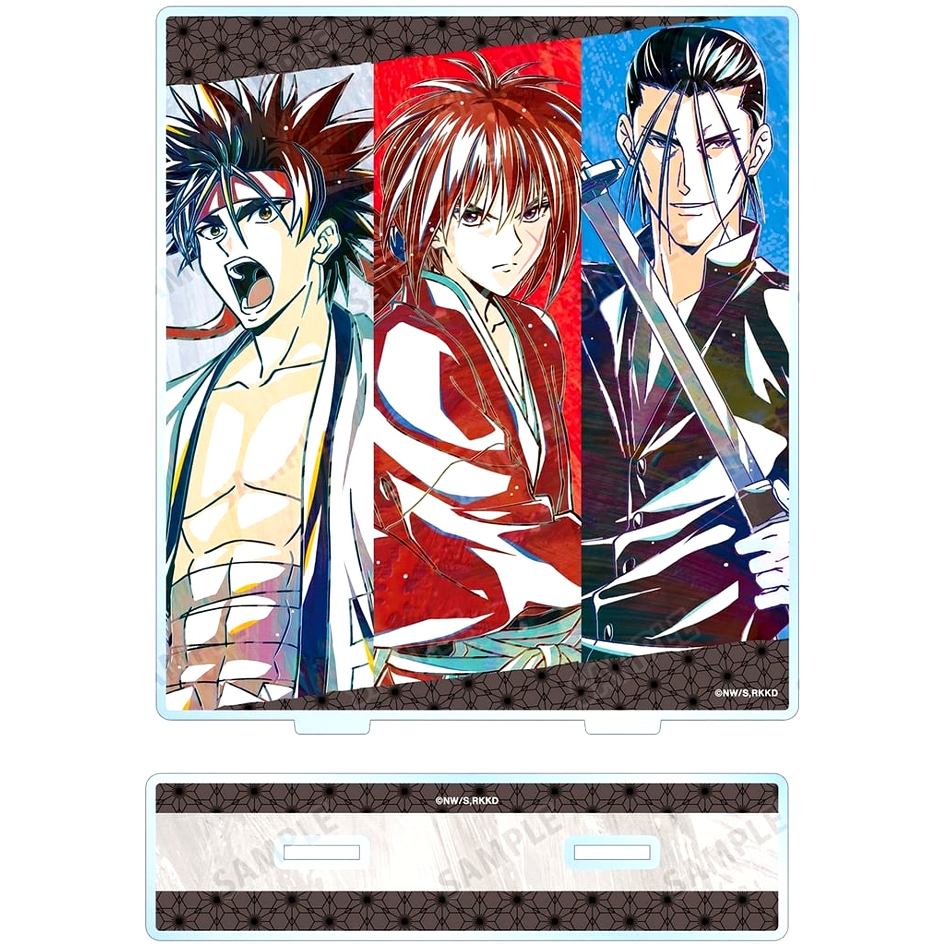 Kenshin Himura & Sanosuke Sagara & Hajime Saito Rurouni Kenshin: Meiji Swordsman Romantic Story Kyoto Disturbance Ani-Art Vol.2 Big Acrylic Stand [USED]