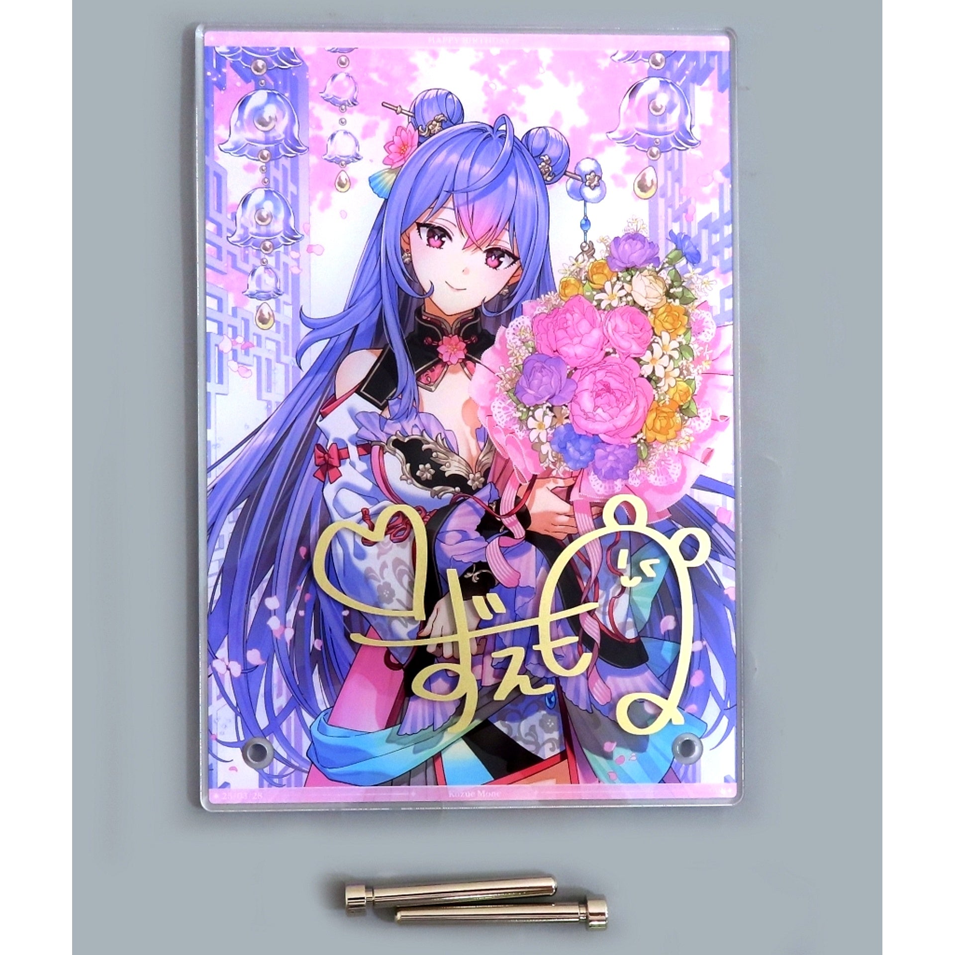 Kozue Momone A5 Acrylic Panel with Printed Autograph Virtual YouTuber Nijisanji Kozue Momone Birthday 2025 [USED]