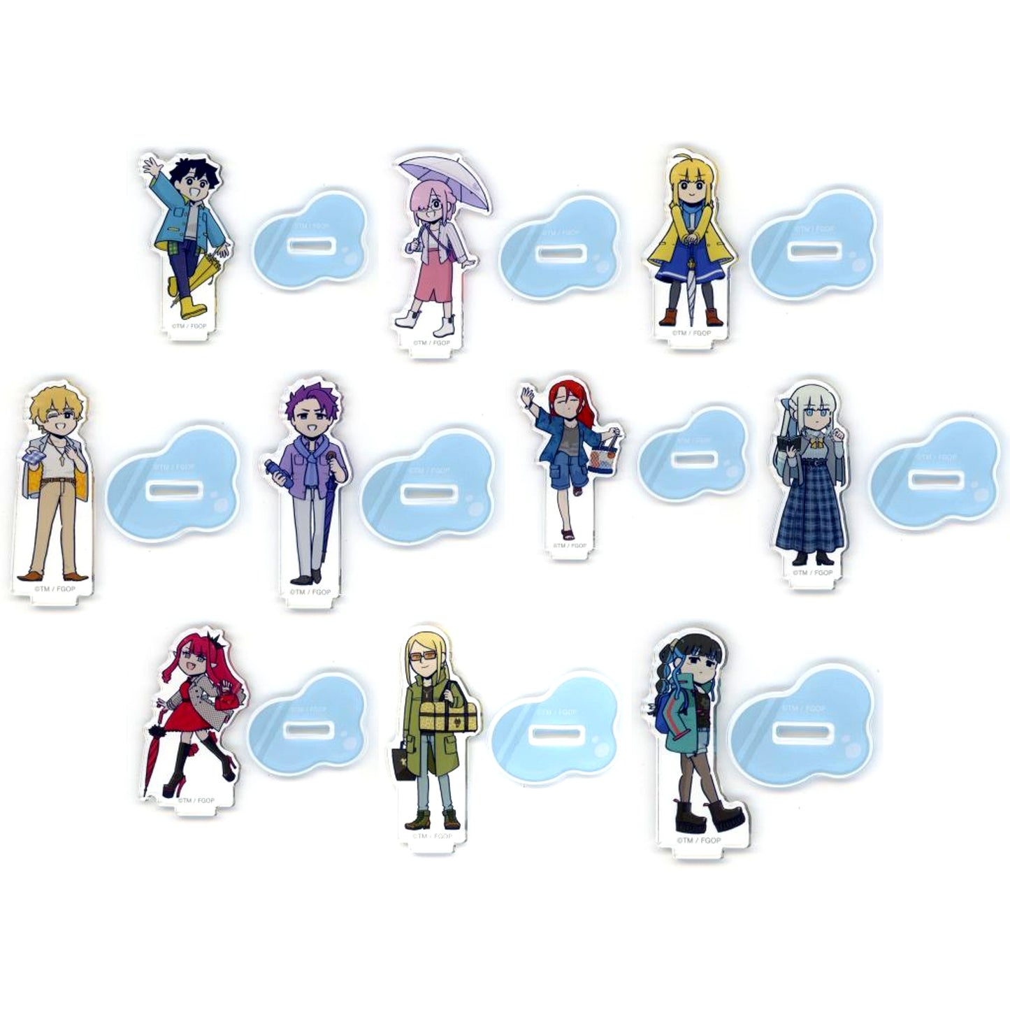 Set of 10 Fate Grand Order Fujimaru Ritsuka wa Wakaranai Loft vol.2 Trading Acrylic Stand [USED]