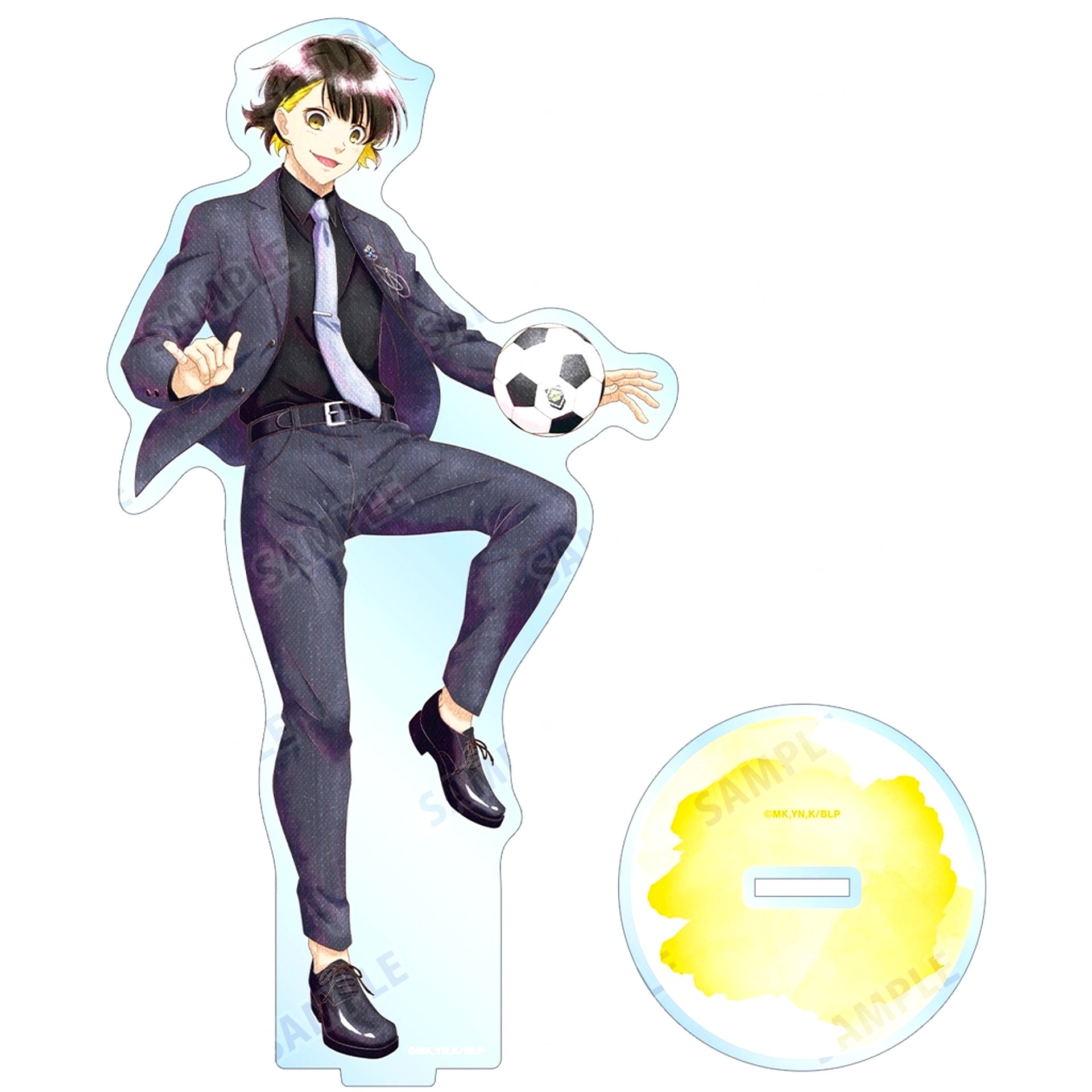 Meguru Bachira Illustration Suit Model Ver. Ani-Art aqua label BIG Acrylic Stand Blue Lock [USED]