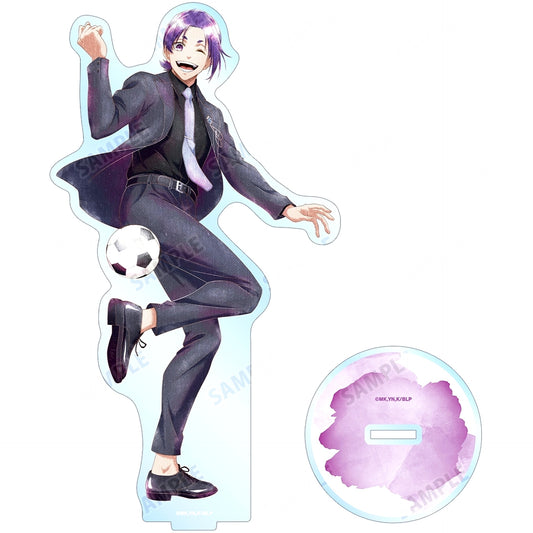 Reo Mikage Illustration Suit Model Ver. Ani-Art aqua label BIG Acrylic Stand Blue Lock [USED]