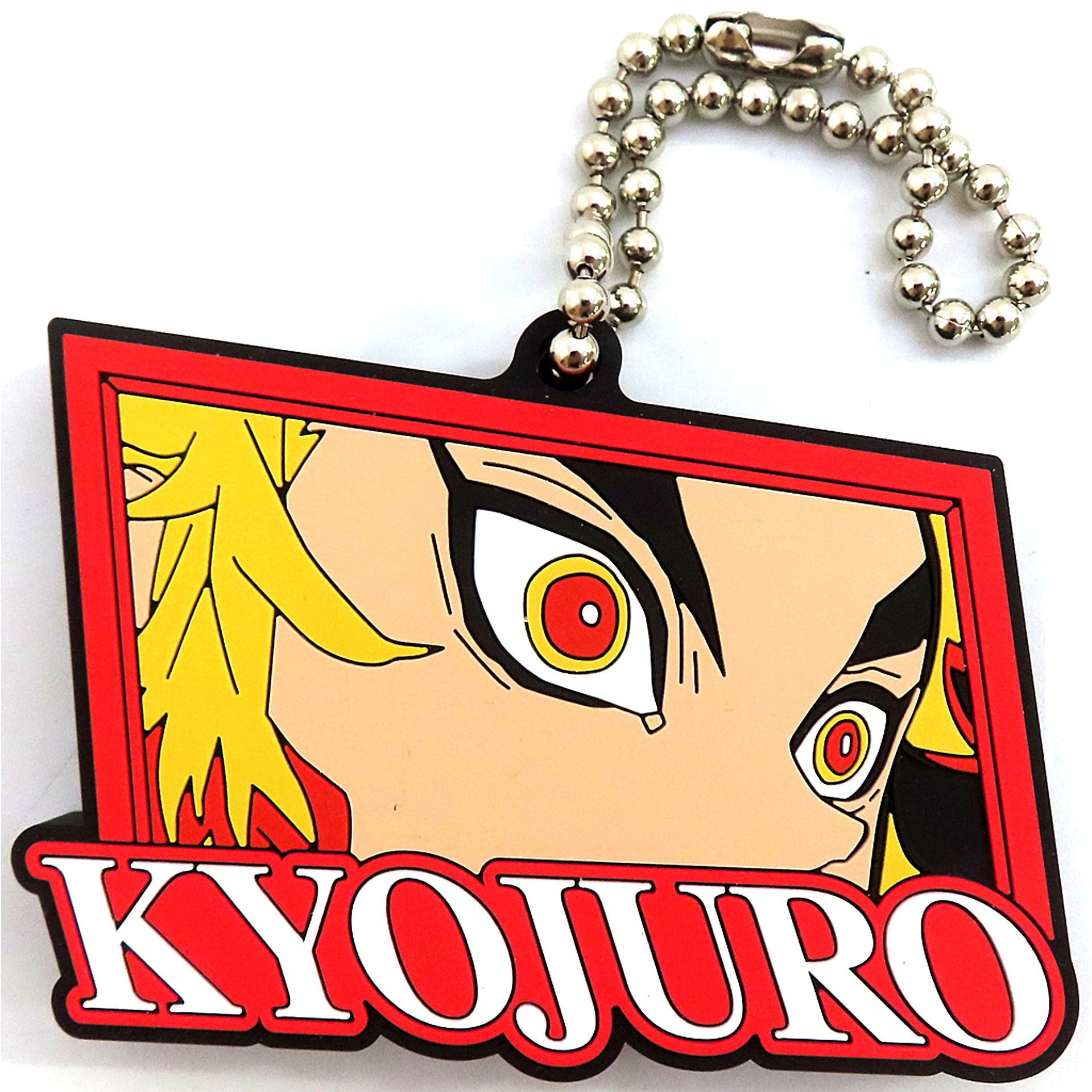 Kyojuro Rengoku Demon Slayer Kimetsu no Yaiba Mugen Train Arc Revival Screening Popcorn Bag Bonus Extra Thick Rubber Keychain [USED]