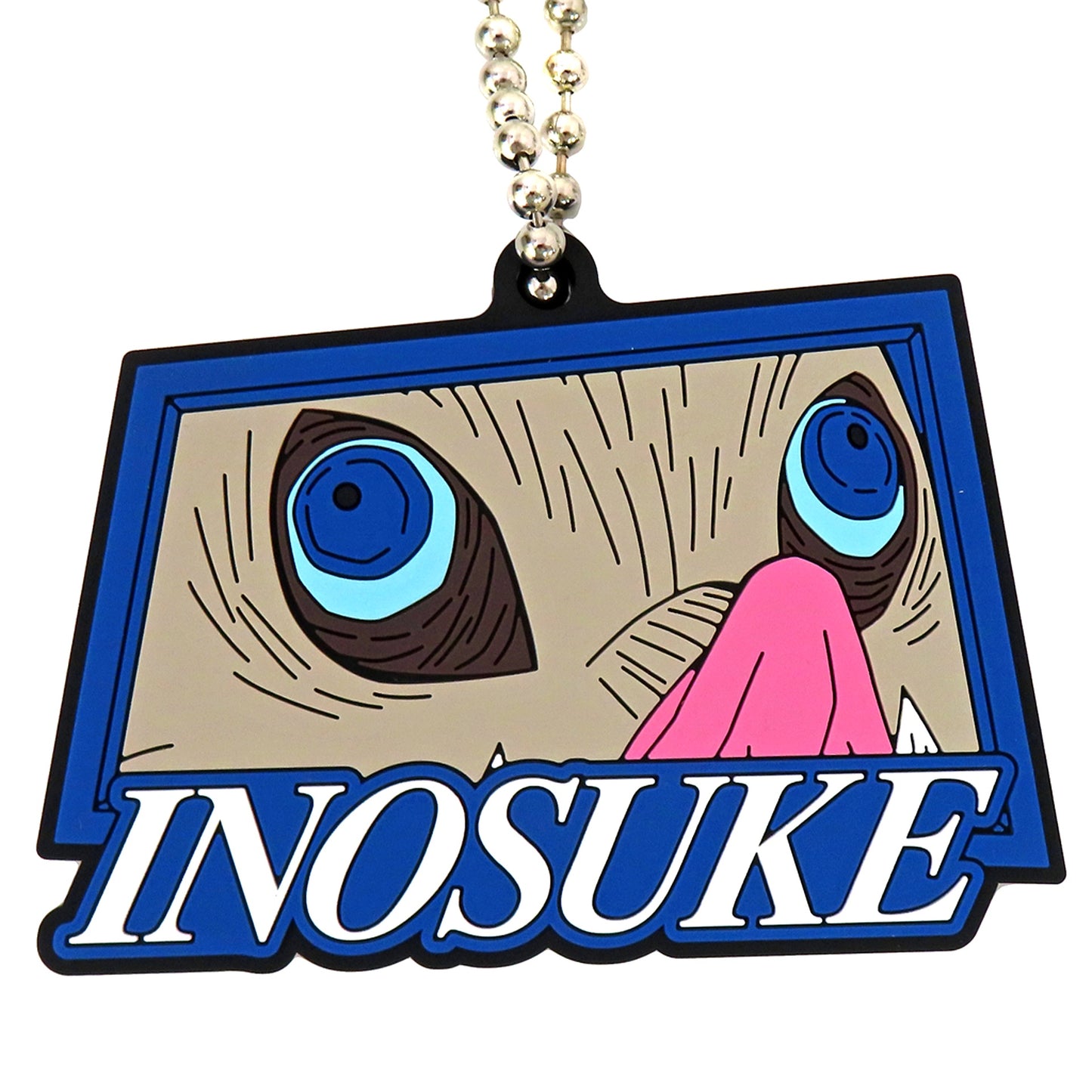 Inosuke Hashibira Demon Slayer: Kimetsu no Yaiba the Movie: Mugen Train Revival Screening Popcorn Bag Purchase Bonus Extra Thick Rubber Keychain [USED]