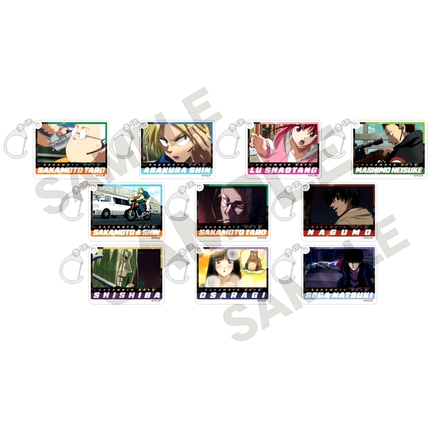 Set of 10 SAKAMOTO DAYS Trading Acrylic Keychain Scene Shot [USED]
