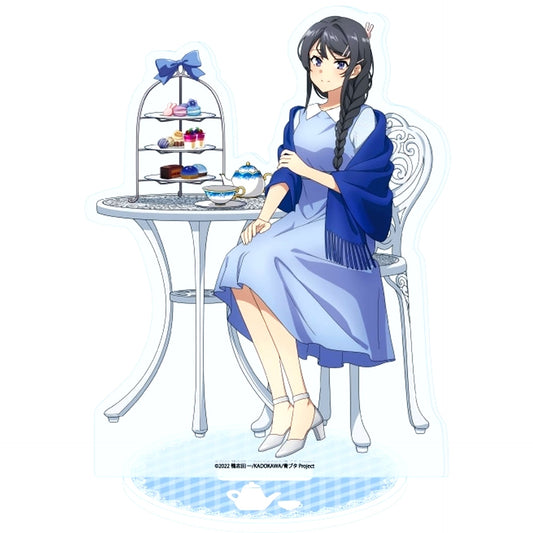 07. Mai Sakurajima Tea Party Ver. Illustration Acrylic Stand Rascal Does Not Dream of a Knapsack Kid [USED]