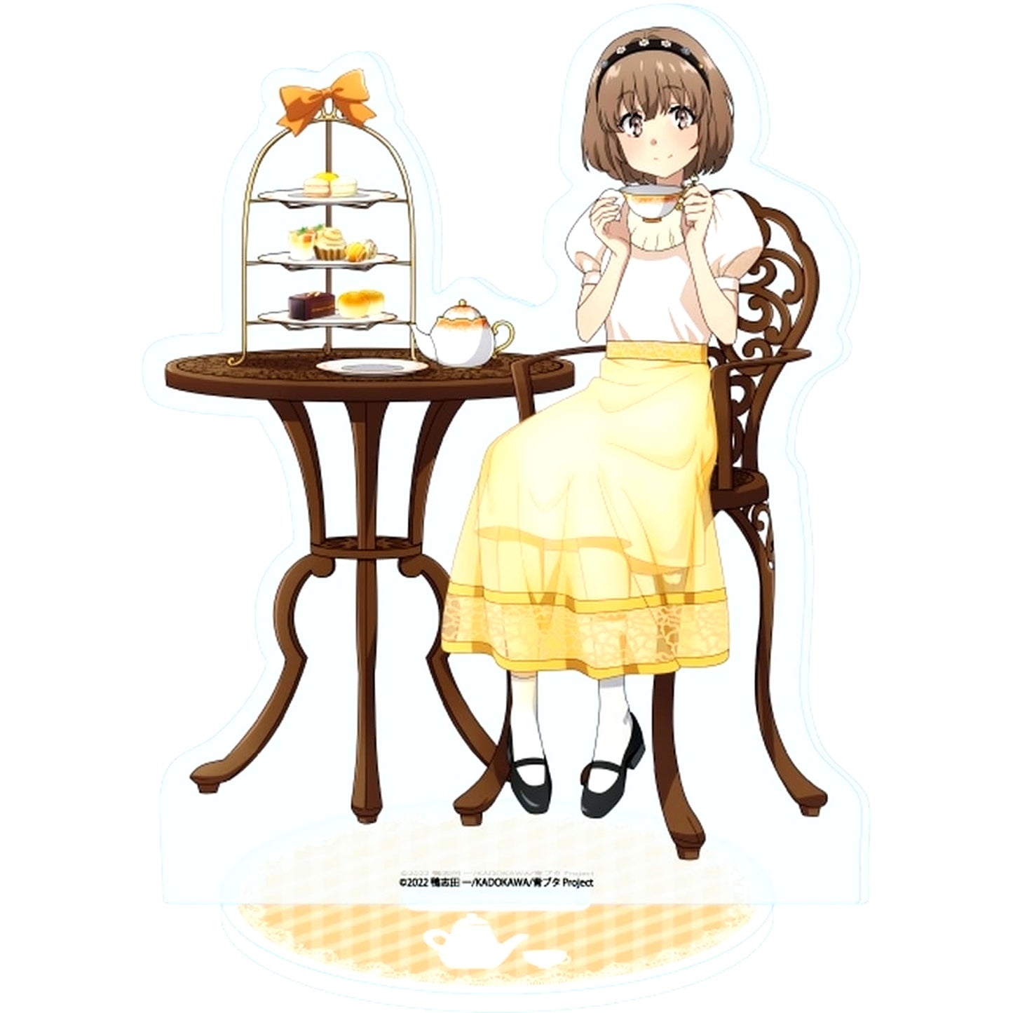 Kaede Azusagawa 08. Tea Party Ver. Rascal Does Not Dream of a Knapsack Kid Illustration Acrylic Stand [USED]