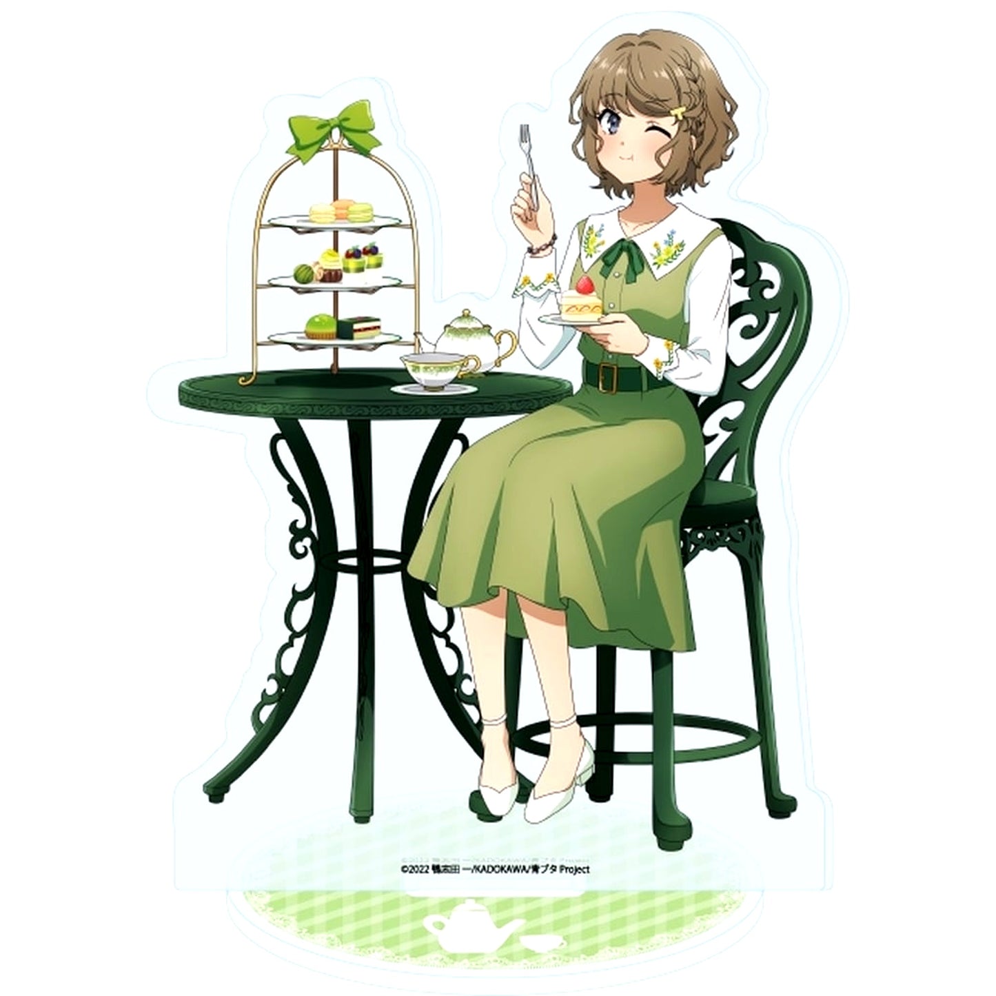 09. Tomoe Koga Tea Party Ver. Illustration Acrylic Stand Rascal Does Not Dream of a Knapsack Kid [USED]