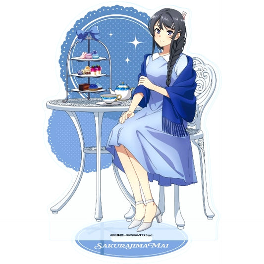 Mai Sakurajima 01. Tea Party Ver. Rascal Does Not Dream of a Knapsack Kid Illustration BIG Acrylic Stand [USED]