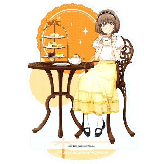 02. Kaede Azusagawa Tea Party Ver. Illustration BIG Acrylic Stand Rascal Does Not Dream of a Knapsack Kid [USED]