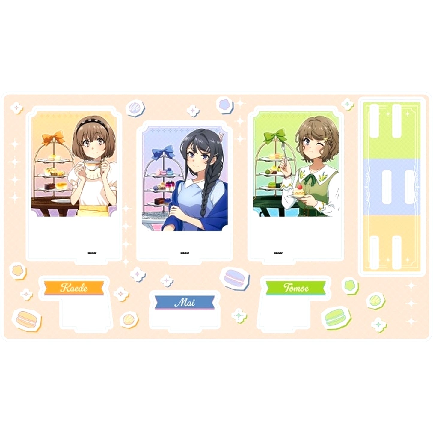 01. Group Design Tea Party Ver. Illustration Premium Acrylic Diorama Plate Rascal Does Not Dream of a Knapsack Kid [USED]