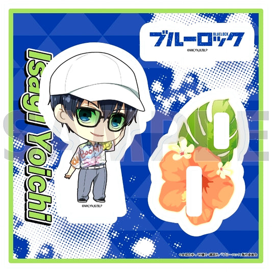 Yoichi Isagi 03. Sunglasses Ver. Mini Character Illustration Acrylic Stand Plate Blue Lock [USED]