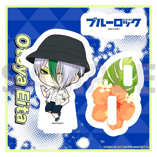 Eita Otoya 07. Sunglasses Ver. Mini Character Illustration Acrylic Stand Plate Blue Lock [USED]