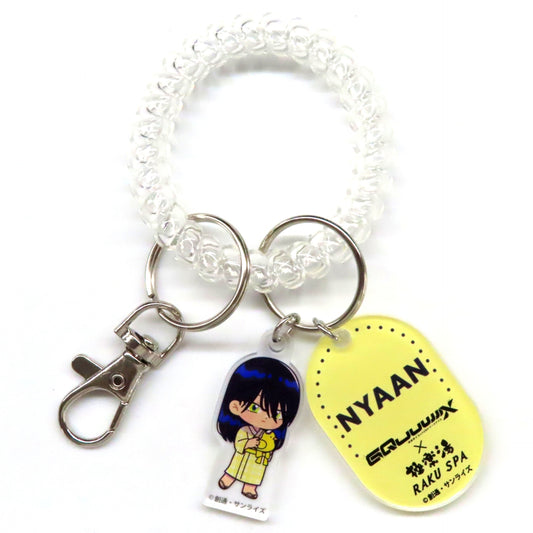 Nyaan Mini Chara Mobile Suit Gundam GQuuuuuuX Gokurakuyu RAKU SPA Locker Key Style Keychain [USED]