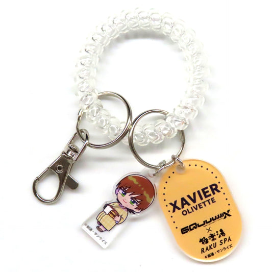 Exabe Olive (Mini Character) Mobile Suit Gundam GQuuuuuuX x Gokurakuyu RAKU SPA Locker Key Style Keychain Collection [USED]
