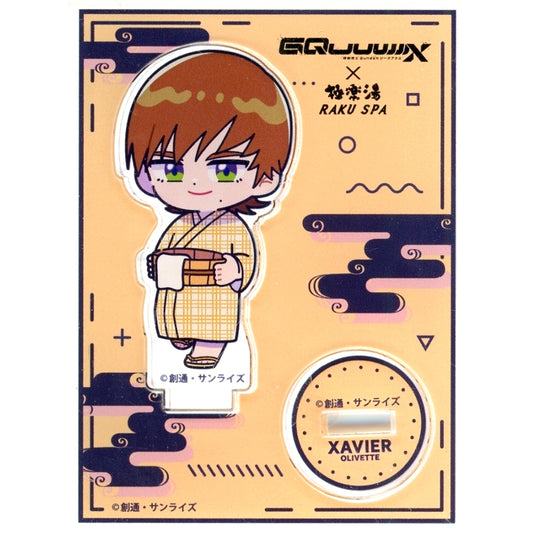 Exabe Oribe Mobile Suit Gundam Silver Phantom x Gokuraku-yu RAKU SPA Is a Bath Free? Mini Acrylic Character Stand Collection [USED]