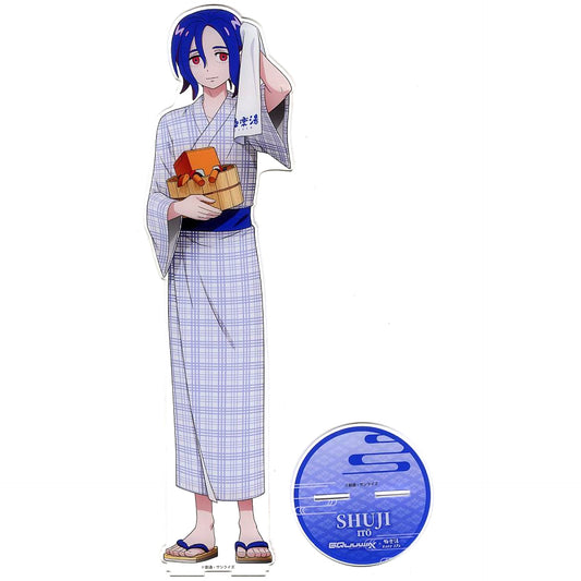 Shuji Ito Mobile Suit Gundam GQuuuuuuX x Gokurakuyu RAKU SPA Is the bath free? Extra Large Acrylic Char Stand Online Limited [USED]