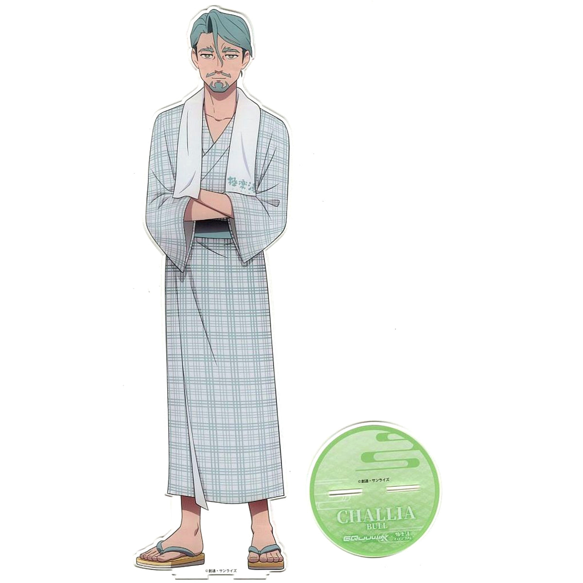 Challia Bull Mobile Suit Gundam GQuuuuuuX x Gokurakuyu RAKU SPA Is the bath free? Extra Large Acrylic Char Stand Online Limited [USED]