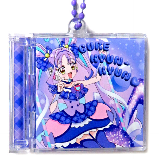 Cure Kyunkyun Kimi to Idol Precure Mini CD Style Keychain [USED]