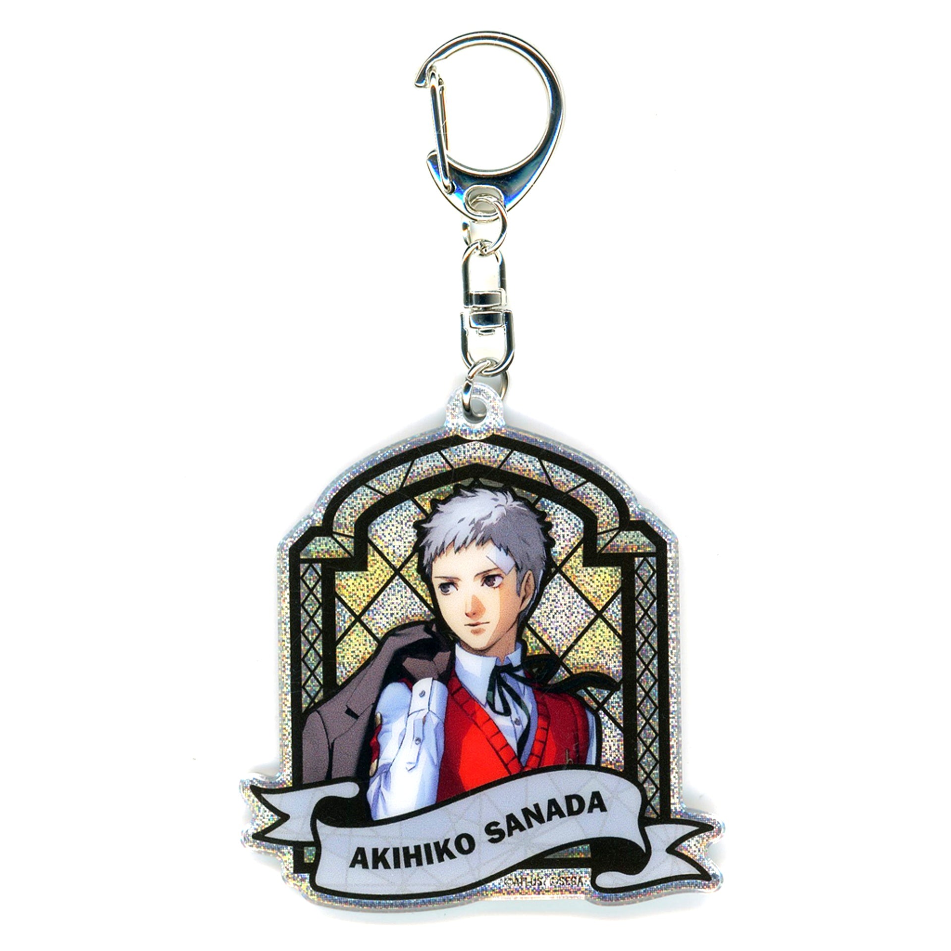 Akihiko Sanada Persona 3 Reload Trading Stained Glass Style Keychain Sunshine City Prince Hotel IKEPRI CANVAS [USED]