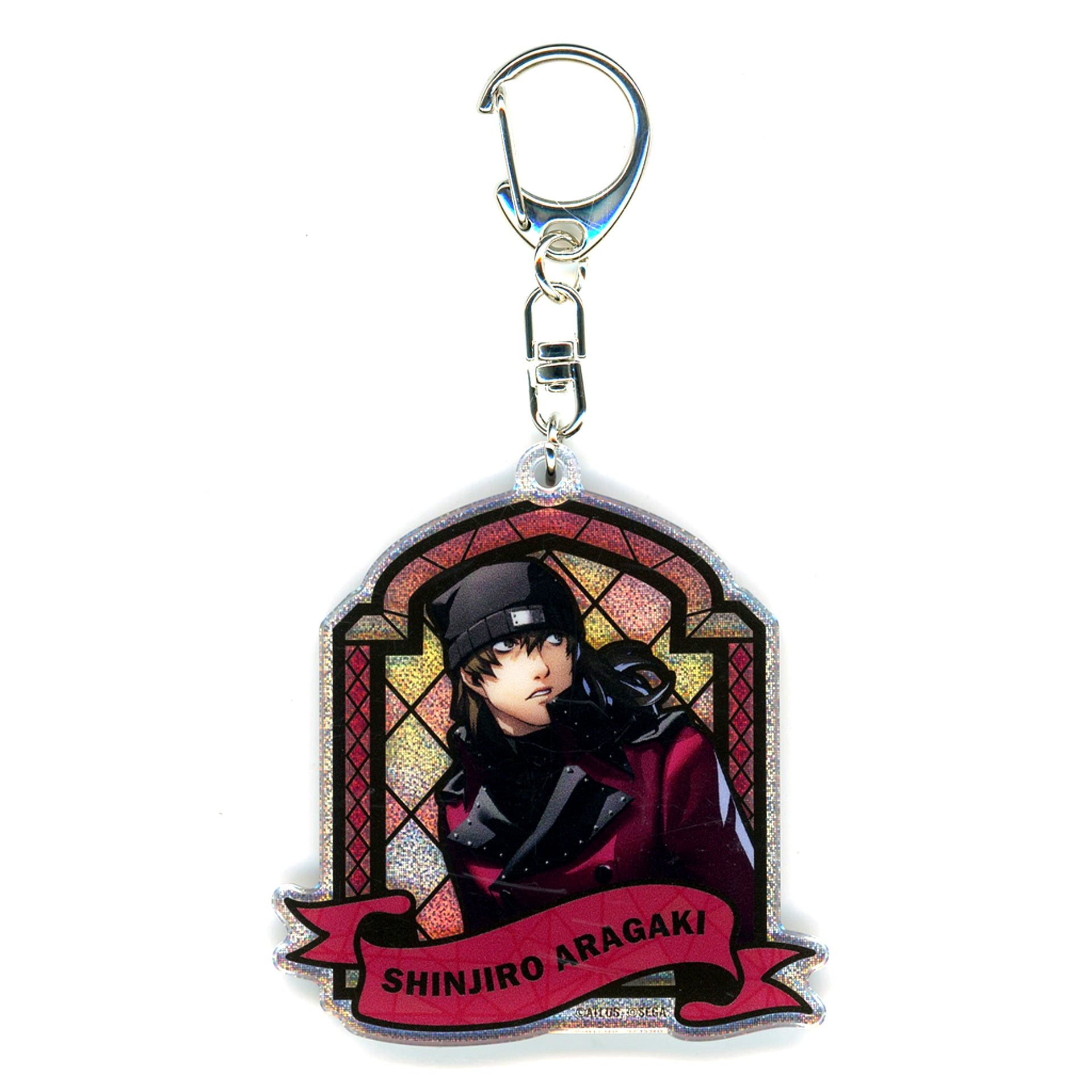 Shinjiro Aragaki Persona 3 Reload Trading Stained Glass Style Keychain Sunshine City Prince Hotel IKEPRI CANVAS [USED]