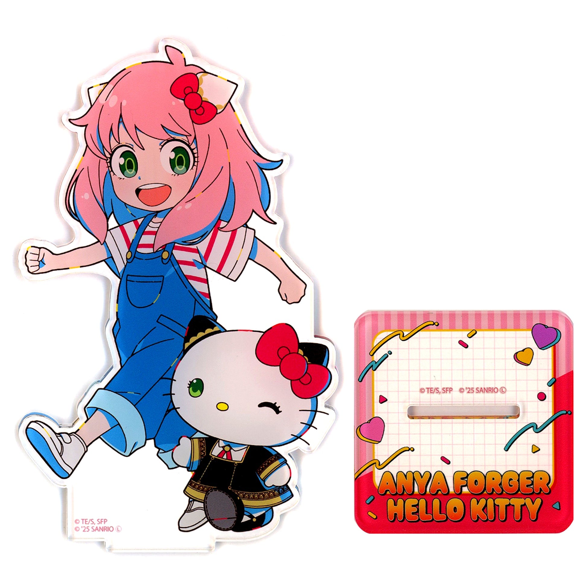 Anya Forger & Hello Kitty BIG Acrylic Stand Spy x Family x Sanrio Characters [USED]
